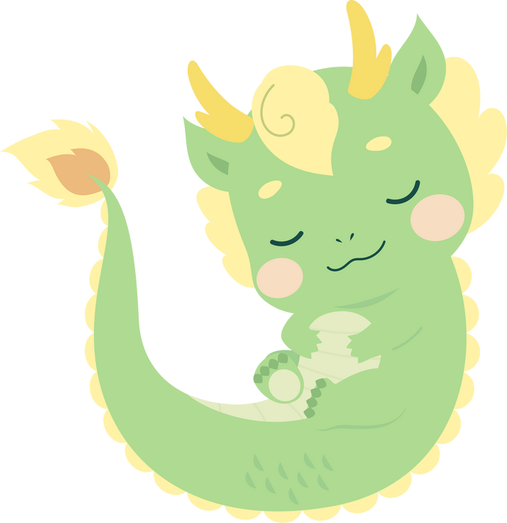 Baby Dragon sleeping.